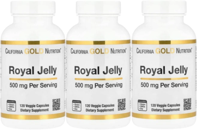 2+1 캘리포니아 골드 뉴트리션 로열젤리 500mg 베지 캡슐 120정, 3개 - 쿠팡