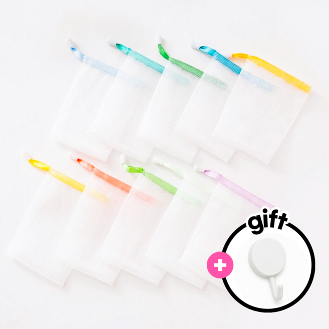 글로넥트 고밀도 4겹 세안 거품망 욕실걸이 증정, 10개, 랜덤발송