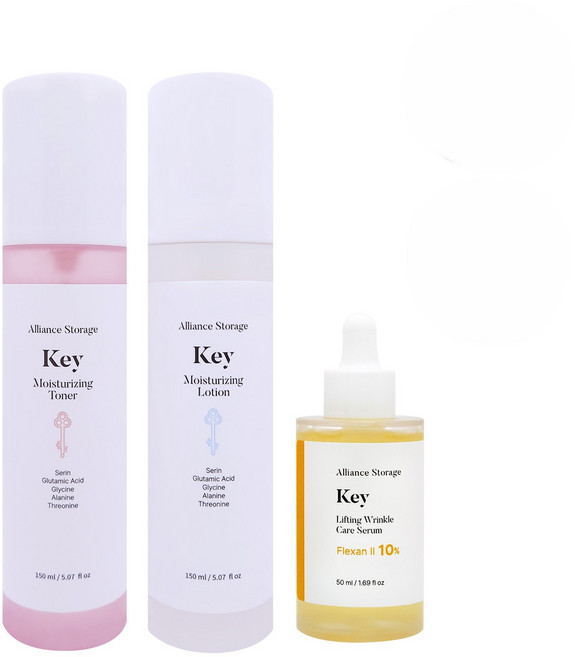 [저자극인증] 얼라이언스 스토리지 키 리프팅 세트 (토너+로션+세럼) [아미노산/히알루론산/세라마이드/마데카소사이드], 1세트