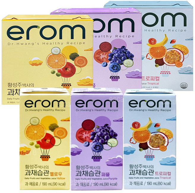 이롬 황성주박사의 과채습관 3종 (트로피컬/옐로우/퍼플), 100ml