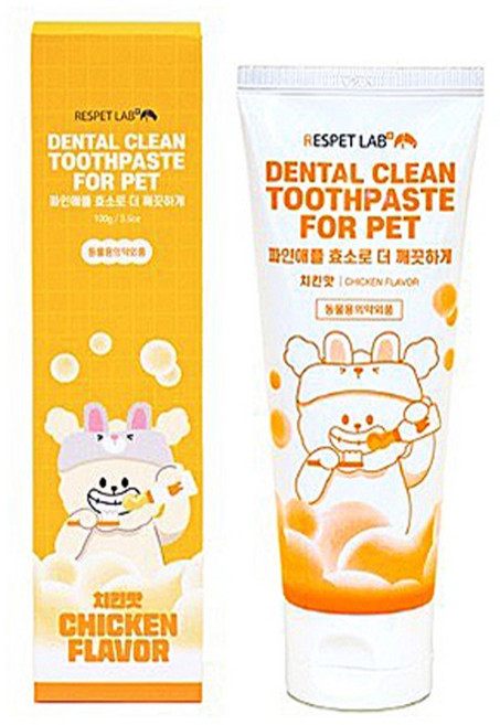 Respet Lab 寵物潔淨牙膏 雞肉風味 100g, 1個, 犬貓潔牙 酵素凝膠, Dental Care