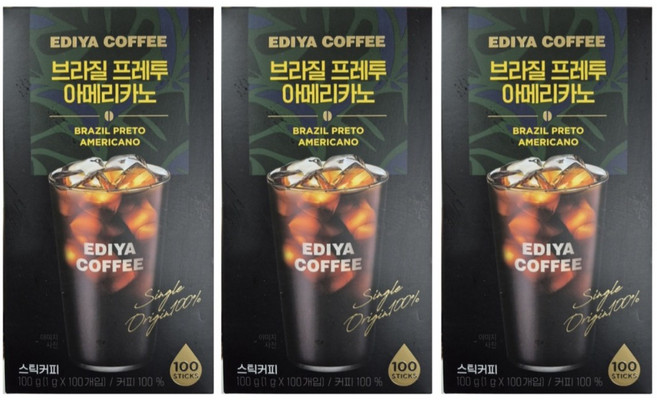 이디야 브라질 프레투 아메리카노 100T, 100g, 100g