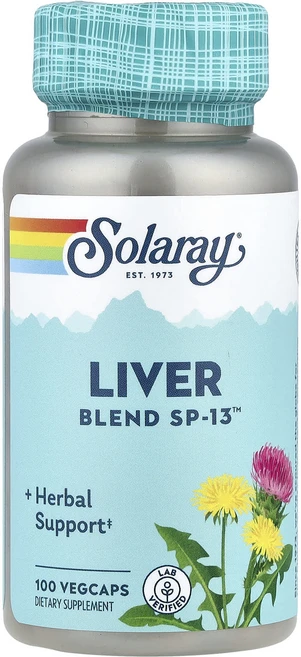 건강챙기세요 Solaray Liver Blend SP-13™ 베지 캡슐 100정 백살까지오래오래, SolarayLiverBlendSP13베지캡슐100정, 1개 - 쿠팡