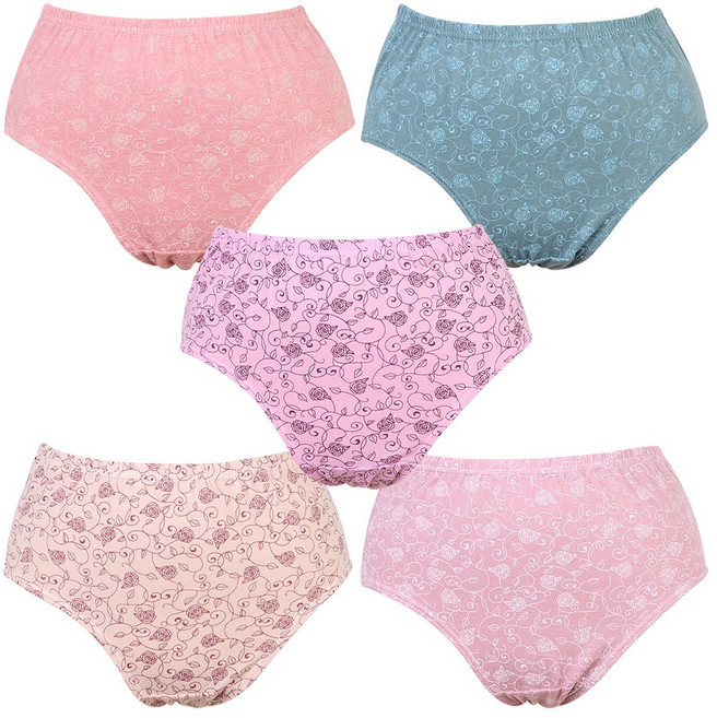 여성 면스판 맥시 삼각팬티 5매입 세트