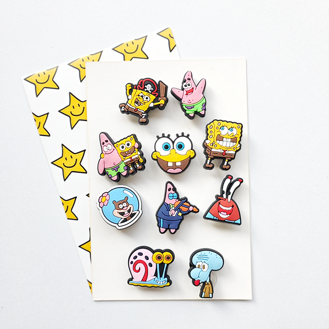 네모바지 바다친구들 파츠 세트 실내화 액세사리 꾸미기