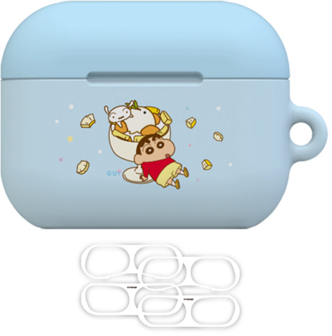 짱구 디저트 하드 케이스+철가루방지스티커, 에어팟프로2세대, 파르페 짱구, 1개