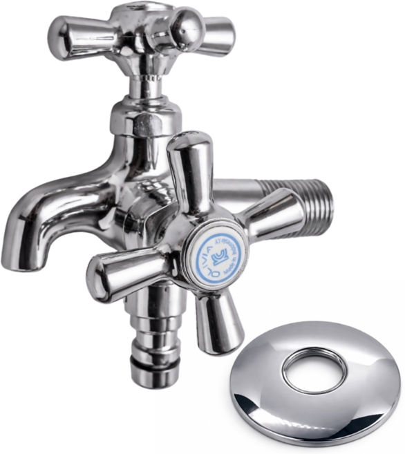 WJ올리 두갈래 다용도 수도꼭지 왕분리형 커플링(신주) 냉수, 1개