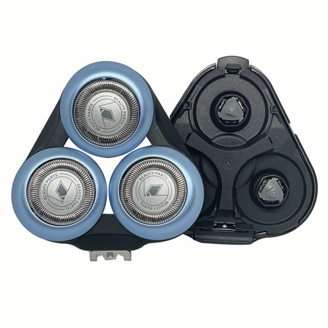 Philips Norelco 전기 면도기 SH50 5000 6000 S6011 S6015 S6840 S6550용 S6000 교체용 완전 헤드 어셈블리, 01 Blue  Silver