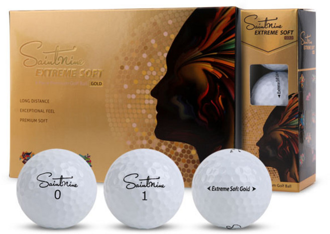 [SAINTNINE] 세인트나인 익스트림 소프트 골드 4피스 골프공 1더즌, 익스트림소프트골드4피스1더즌, 1개, 12개입
