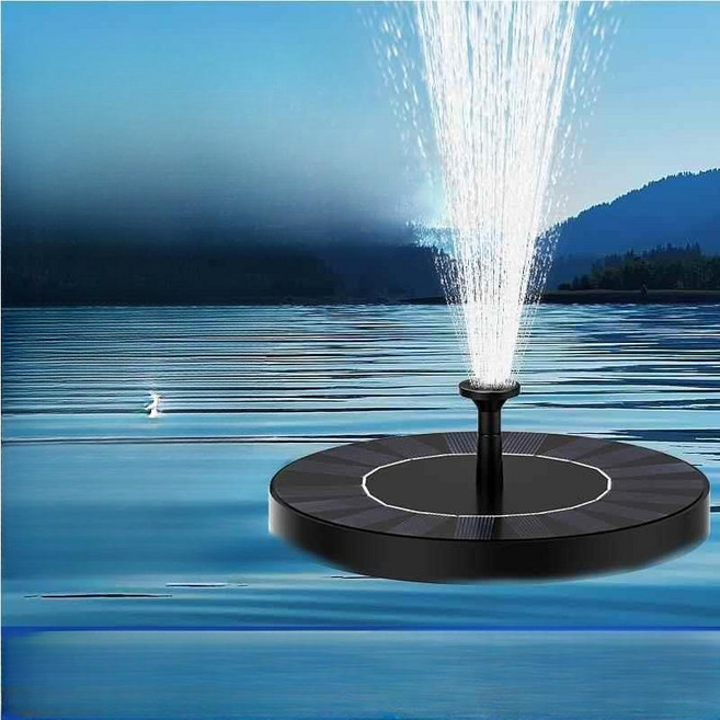 태양열 소형물펌프 정원분수대 순환시스템 야외조경 인테리어용, 업그레이드 태양광 160mm 부유 분수