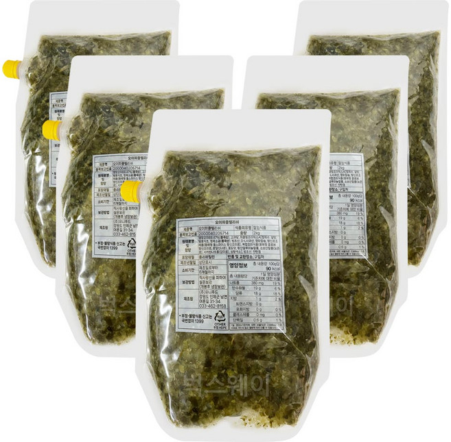 벅스웨이 렐리쉬(다진피클) 오이피클 (2kg ), 2kg, 5개