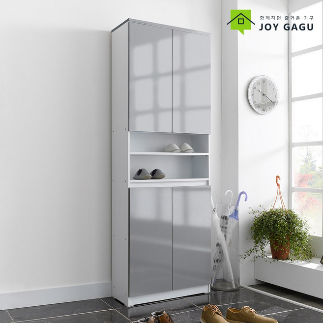 즐거운가구 grace 600대형 다용도수납장 신발장 깊이 31.5cm, 600대형/그레이