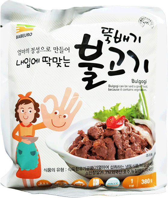 태양식품 뚝배기 불고기 냉동 380g x5업소용 식자재 식당용 단체 급식용 식재료 대용량, 5개