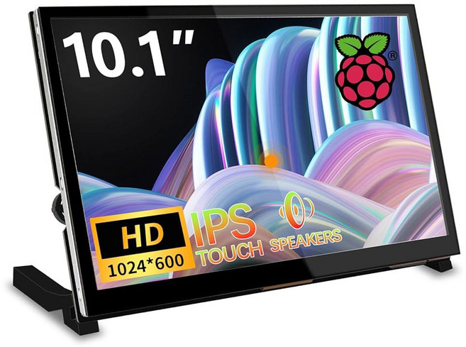 WIMAXIT 10.1" 라즈베리 파이 터치스크린 휴대용 모니터 1024X600 IPS 미니 소형 HDMI 디스플레이 5 4 3 2 제로 B+ 모델 B Xbox PS4 iOS, WIMAXIT 10.1인치 라즈베리 파이 터치 스크린, 1개