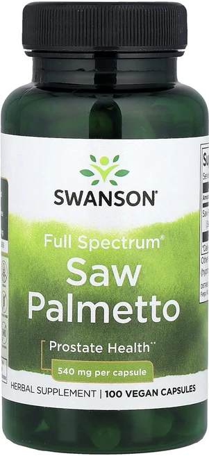 몸관리하세요 겨울입니다 Swanson Full Spectrum® 쏘팔메토 540mg 비건 캡슐 100정 특별관리진행, 1개 - 쿠팡