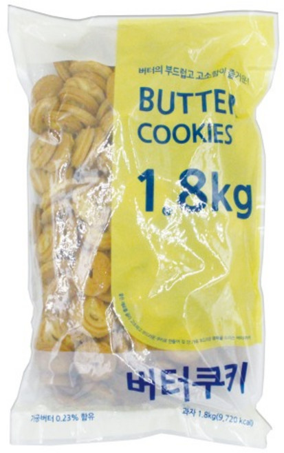 신흥 버터쿠키 1.8kg 대용량 업소용 인간 옛날과자 무, 1개