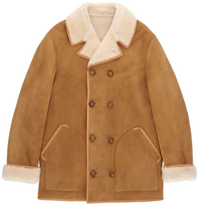 포르텔라 더블 브레스티드 시어링 재킷