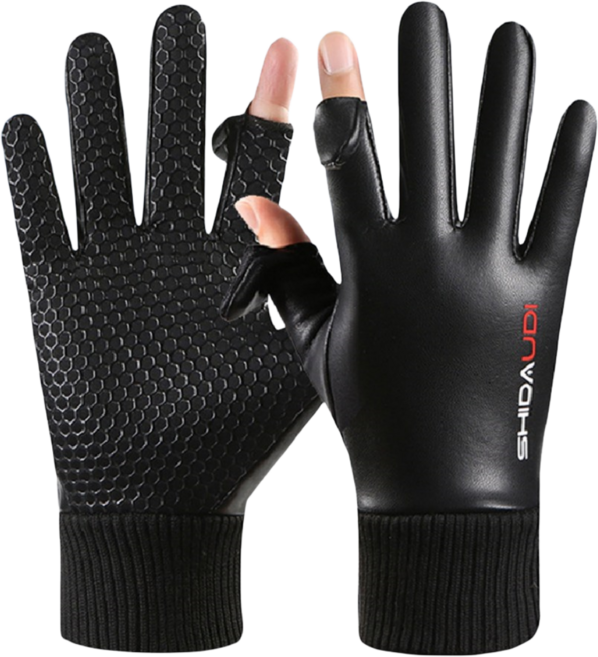 한현 남자 가죽기모장갑 터치장갑 겨울 방한 배달 낚시