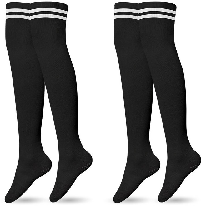 크로커다일 여성용 골프 논쿠션 링글 오버니삭스 CD215, 블랙, 2개