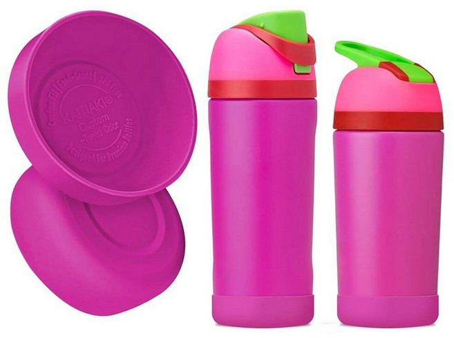 Kaitiaki 2Pcs Silicone Bottle Boot for Owala Kids Water Bottles Compatible with FreeSip 16oz 12oz, All the Berries
