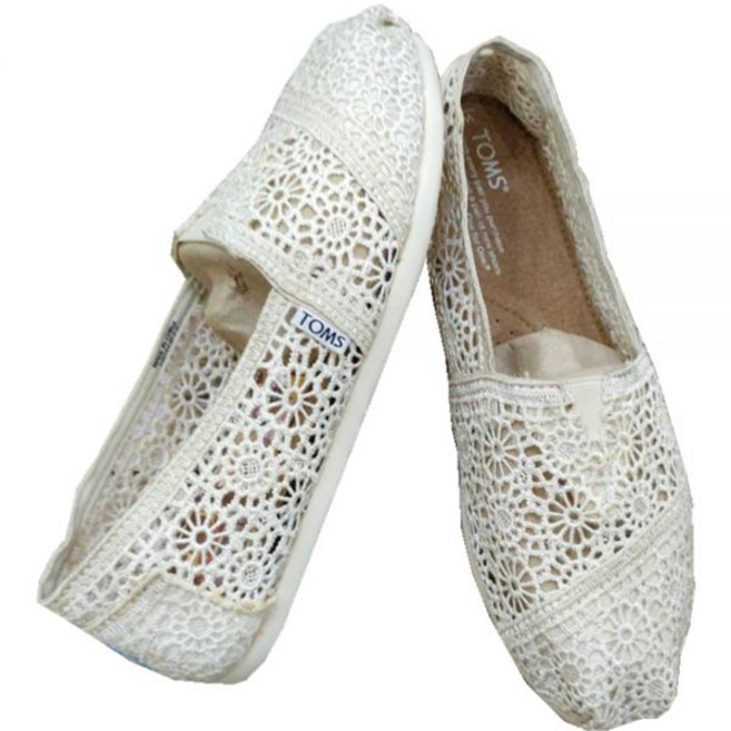 여름 신발 슬립온 탐스슈즈 플랫슈즈 레이스 탐스