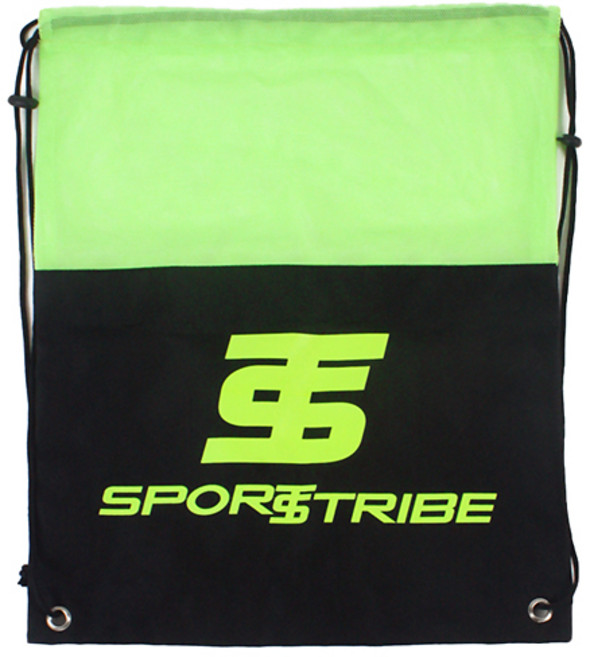스포츠트라이브 남녀공용 축구공 가방 STBGSS1G, 블랙 + 그린, 1개