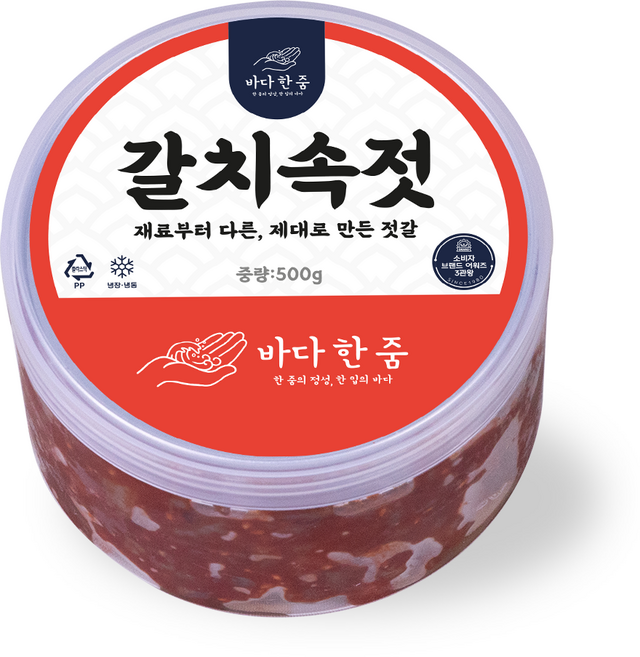 바다한줌 국산 갈치속젓 100% 저염 국내제조 쌈젓, 1개, 500g