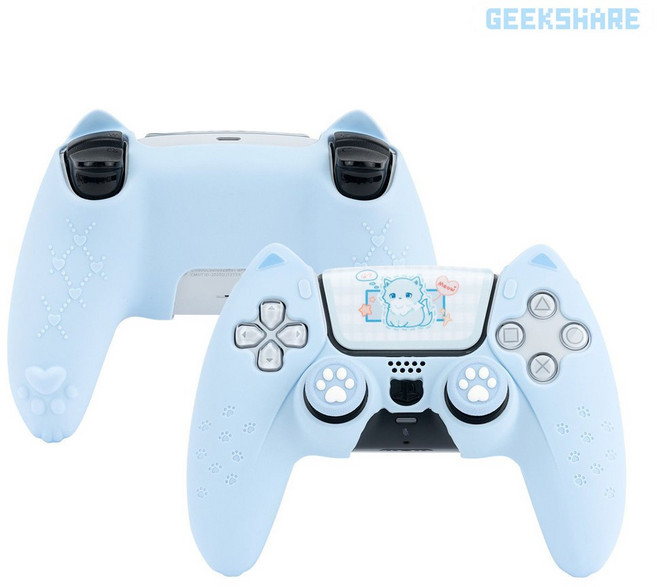 듀얼센스 커버 긱쉐어 게임키티 케이스, 블루, 1개