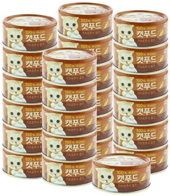 사조 캣푸드 간식캔 생선, 가쓰오부시, 90g, 19개