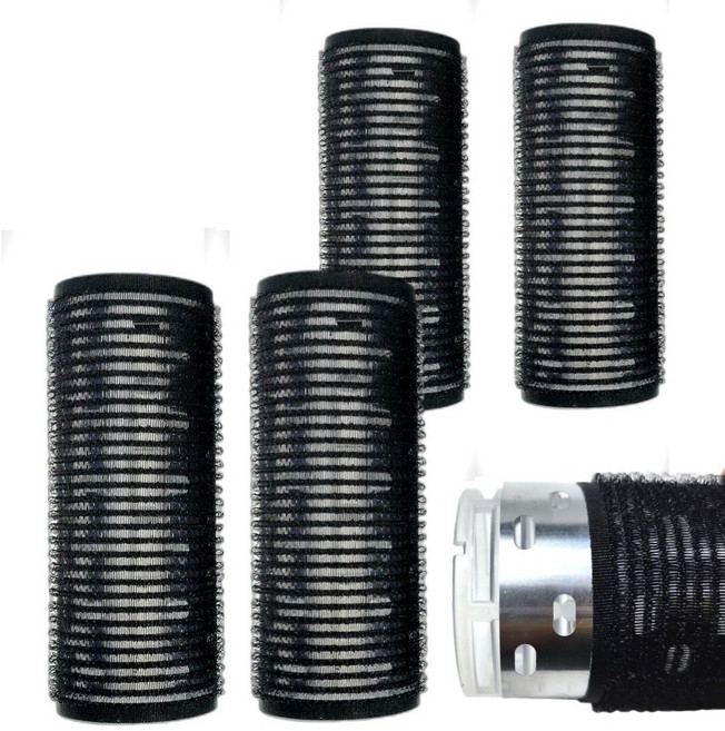 미소라인 고급 열전도 구르프 헤어롤 소형 직경3cm, 4개, 블랙