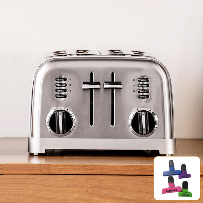 쿠진아트 메탈 클래식 4구 토스터 CPT-180KR+자석클립, CPT-180KR(실버)