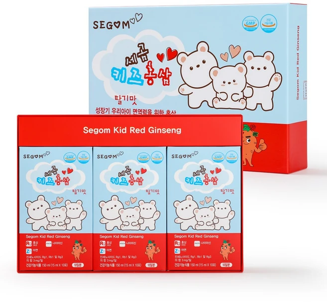 {Segom} 세곰키즈홍삼, 10개, 15ml - 쿠팡