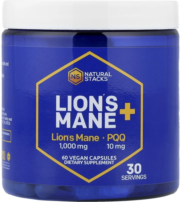 네츄럴스택스 노루궁뎅이버섯+ PQQ 60 비건 캡슐, 6개, 60정 - 쿠팡