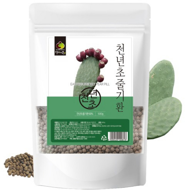 천년초줄기환 500g 30 + 사은품 천년초 환 분말 가루 국내산 부채 선바닥 백년초 선인장 마그네슘 항산화 스트레스 사포닌 비타민 베타카로틴 플라보노이드 식이섬유 칼슘 아미노산, 1개