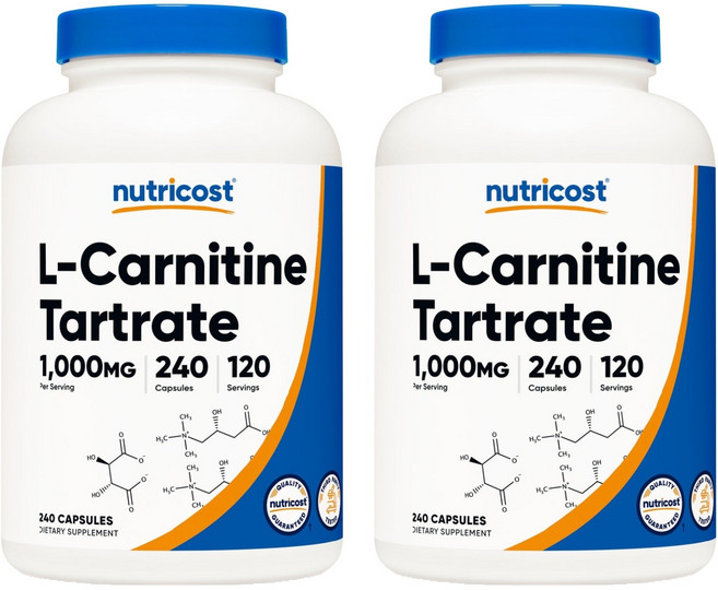 뉴트리코스트 L-카르니틴 타르트레이트 1000mg 캡슐, 240정, 2개