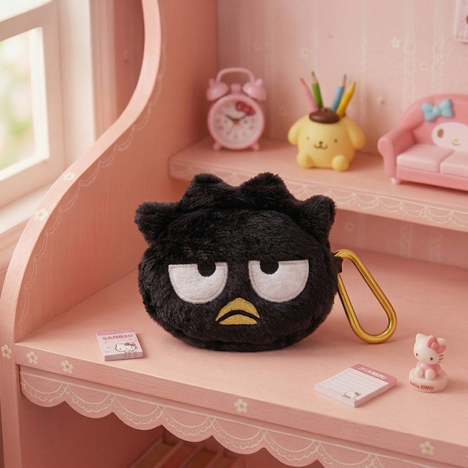 산리오 작고 귀여운 미니 동전 이어폰 소품파우치 카라비너고리