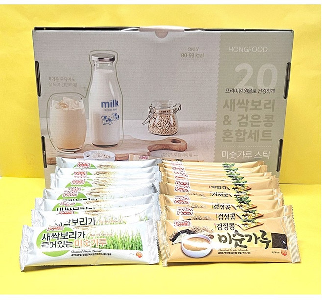 [기간 한정 깜짝쎼일]새싹보리 검은콩 미숫가루 추석 명절 선물세트 neo오구사, 26g, 20개