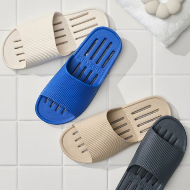 [단독] 퓨어썸 두둥실 욕실화 2세트 방수파우치 증정, 퓨어 아이보리 M, 샌드 베이지 M