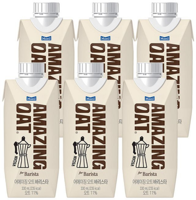 매일유업 어메이징 오트 바리스타, 330ml, 6개