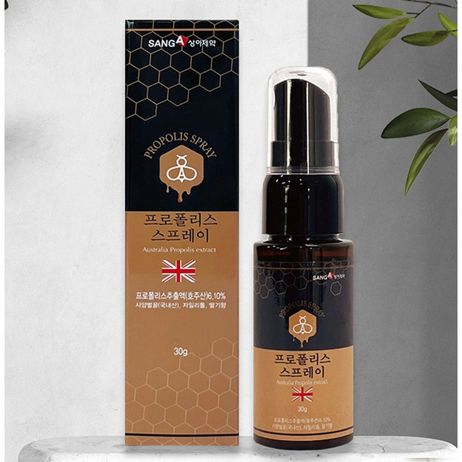 (2개) 목 구강 건강 상아제약 호주 프로폴리스 뿌리는 액상 스프레이, 30g, 2박스