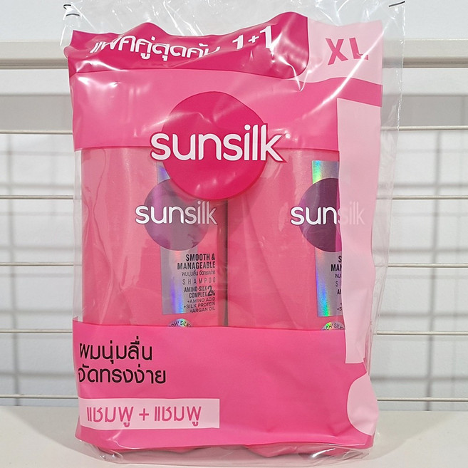 태국 썬실크(Sunsilk) 샴푸+샴푸 핑크색 Smooth & Manageable 세트 상품, 1개, 850ml