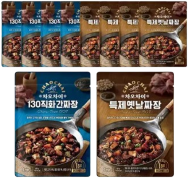 차오차이 130 직화간짜장 180g 5개 + 특제짜장 180g 5개, 1세트