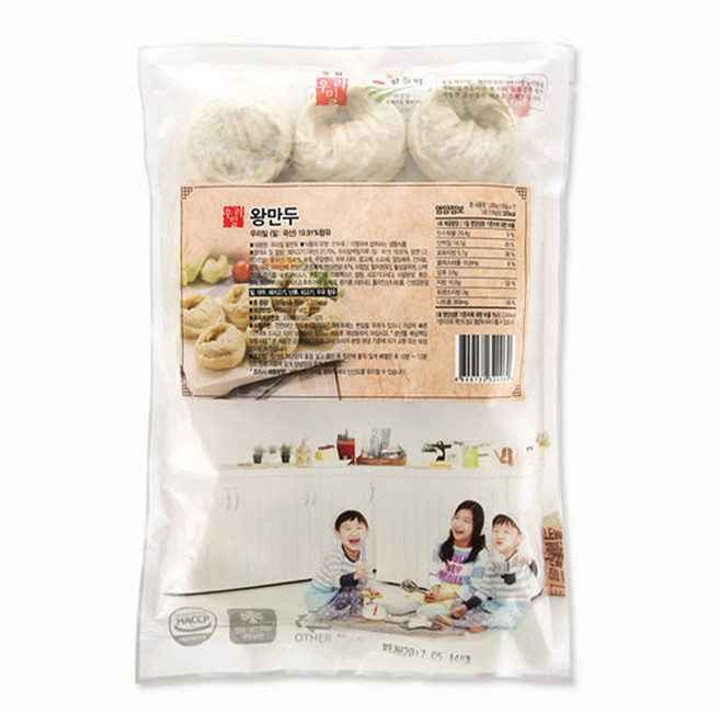 국산밀 100% 한국 우리밀 농협 우리밀 왕만두, 1개, 1kg