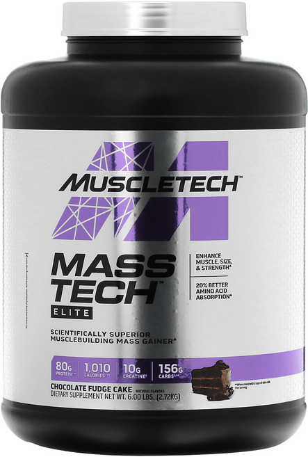 머슬테크 매스 테크 엘리트 초콜릿 퍼지 케이크, 2.72kg, 1개