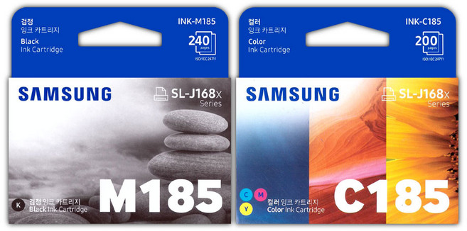 삼성전자 삼성정품잉크 INK-M185 INK-C185 세트, 1개