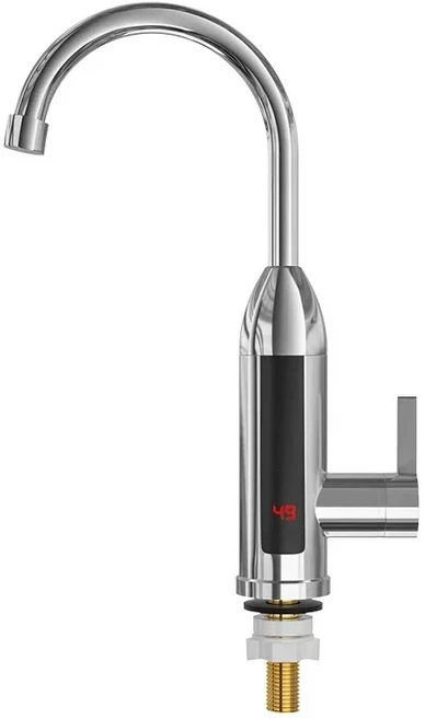 3000W 220V 전기 주방 온수기 탭 인스턴트 핫 스테인레스 스틸 수도꼭지 히터 냉난방, 01 Silver, 04 미국