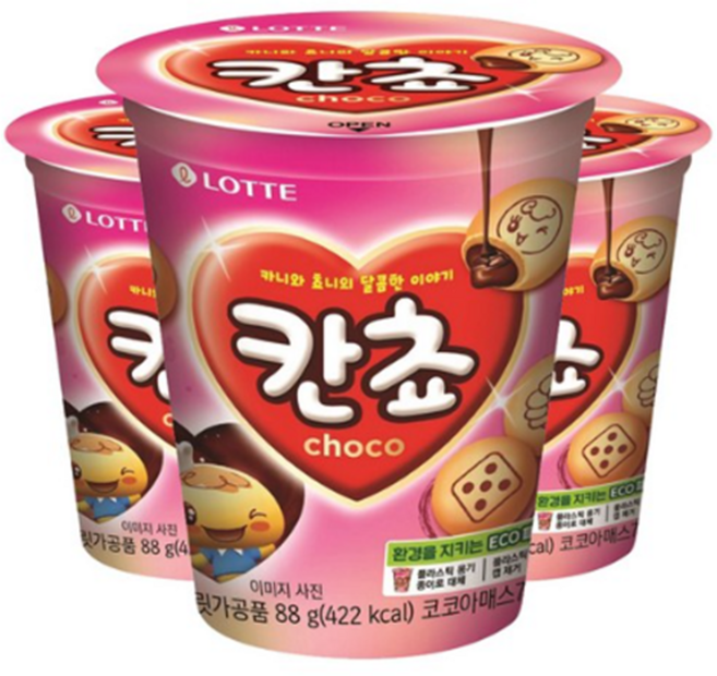 롯데제과 칸쵸컵, 88g, 3개