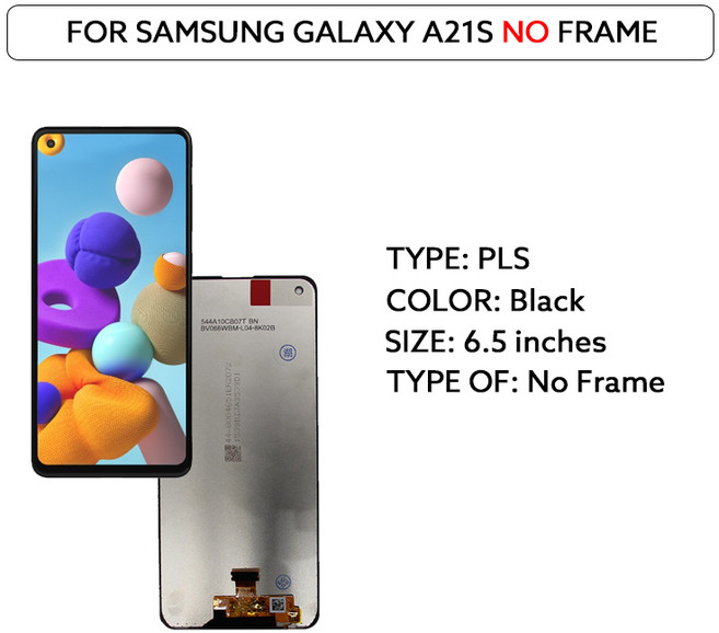 LCD 디스플레이 터치 스크린 디지타이저 어셈블리 호환 삼성 갤럭시 A21s A217F6.5 인치 PLS A217M A217N 수리 부품, 1개