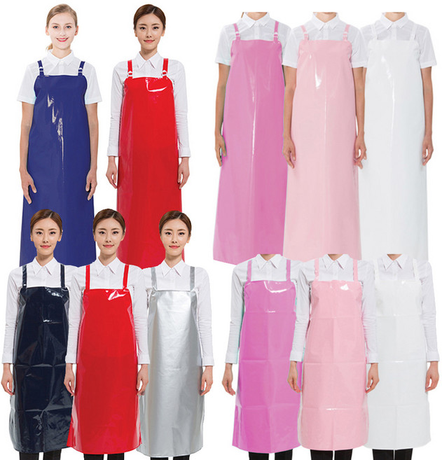 바름 양면 방수앞치마 목고리형 H쌍고리형, 흰색, 1개, H형방수앞치마, 대(쌍고리O)