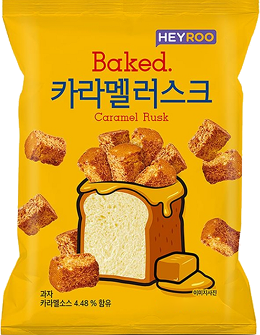 PBICK 카라멜 러스크, 10개, 100g